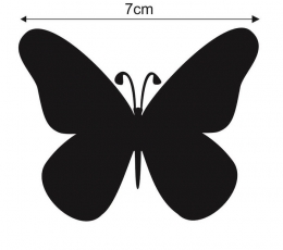 Бабочки, черные (20 шт. / С) 1