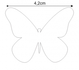 Бабочки, белый цвет (20 шт. / XС) 3