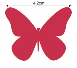 Бабочки, ярко-красный цвет (20 шт. / XС) 1