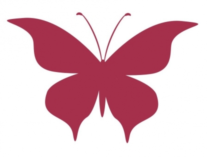 Бабочки, бордового цвета (20 шт. / Л)