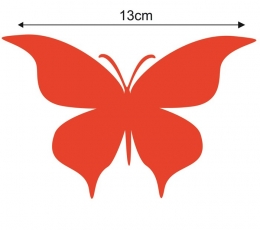 Бабочки, красные (20 шт. / Л) 1