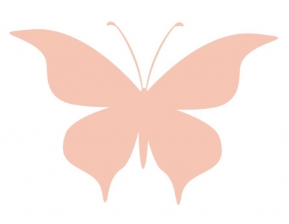 Бабочки, персиковый цвет (20 шт. / M)