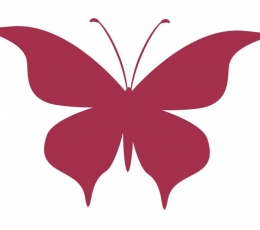 Бабочки, перламутрово-бордовые  (20 шт. / M)