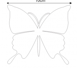 Tauriņi, baltā krāsā (20 gab./ L) 1