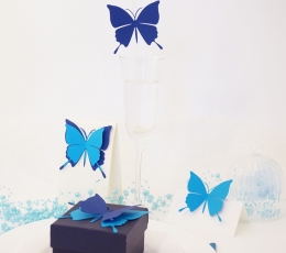 Бабочки, темно-синие (20 шт. / M) 1