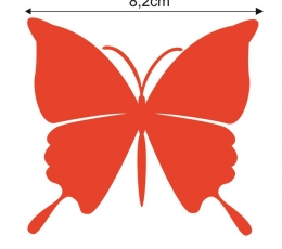 Бабочки, красные (20 шт. / M) 2