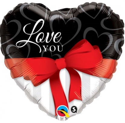 Folija balons "Sirds - lente" (46 cm)