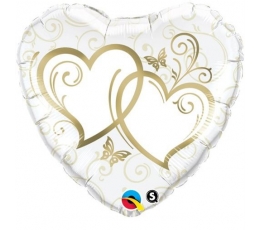 Folijas balons ar zelta sirsniņām (46 cm)