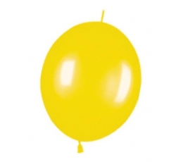 Kollased pastelsed sabaga õhupallid (100 tk./32 cm)
