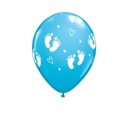 Baloni "Pēdiņas" / zili  (6 gab./28 cm)
