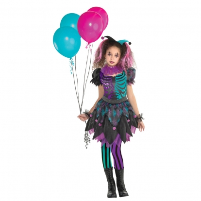 Karnevali kostüüm "Harley Quinni", roosa-türkiissinine (12-14 aastat)