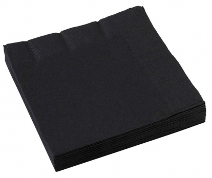 Салфетки бумажные/черные (20 шт./32,7см х 32,7 см.)