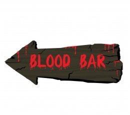 Dekorācija - zīme  "Asins bars" (50 cm)