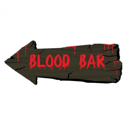 Dekorācija - zīme  "Asins bars" (50 cm)