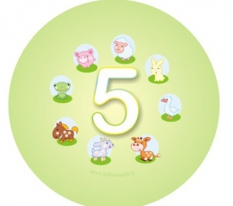 Значок. Домашние животные "5" (5,5 см.)