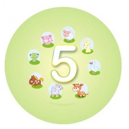 Значок. Домашние животные "5" (5,5 см.)