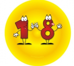 Märk. Numbrid "18" (7,7 cm)