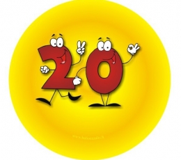 Märk. Numbrid "20" (7,7 cm)