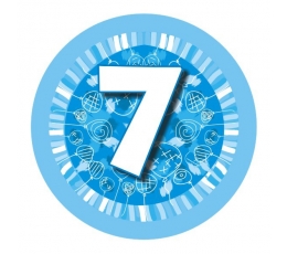 Žetons  "Zili baloni -7 (7,7cm)