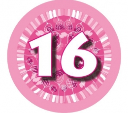 Значок "Розовые шары-16" (7,7см.)