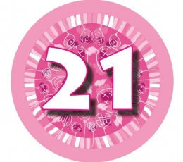 Значок "Розовые шары-21" (7,7см.)