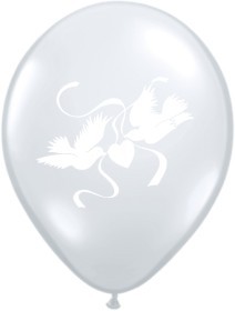 Balons "Dūjas" / balti (30 cm), (100 gab./30cm)