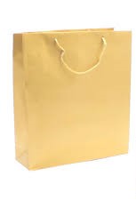 Dāvanu maisiņš, zeltains (27X37X12 cm)