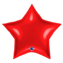 Folijas balons "Sarkanā zvaigzne" (91 cm)