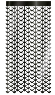 Piekarināmā dekorācija - aizkars "Sikspārņi" (100x200 cm)