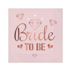 Salvetes "Bride to be", rozā (20 gab.)