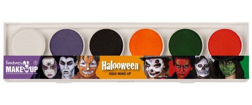 Палитра для макияжа с кистями "Хэллоуин" (6 цветов)